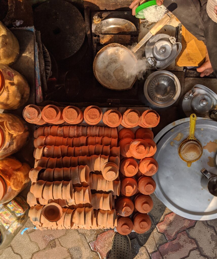 Clay cups: drinking chai in Kolkata style, photography in kolkata