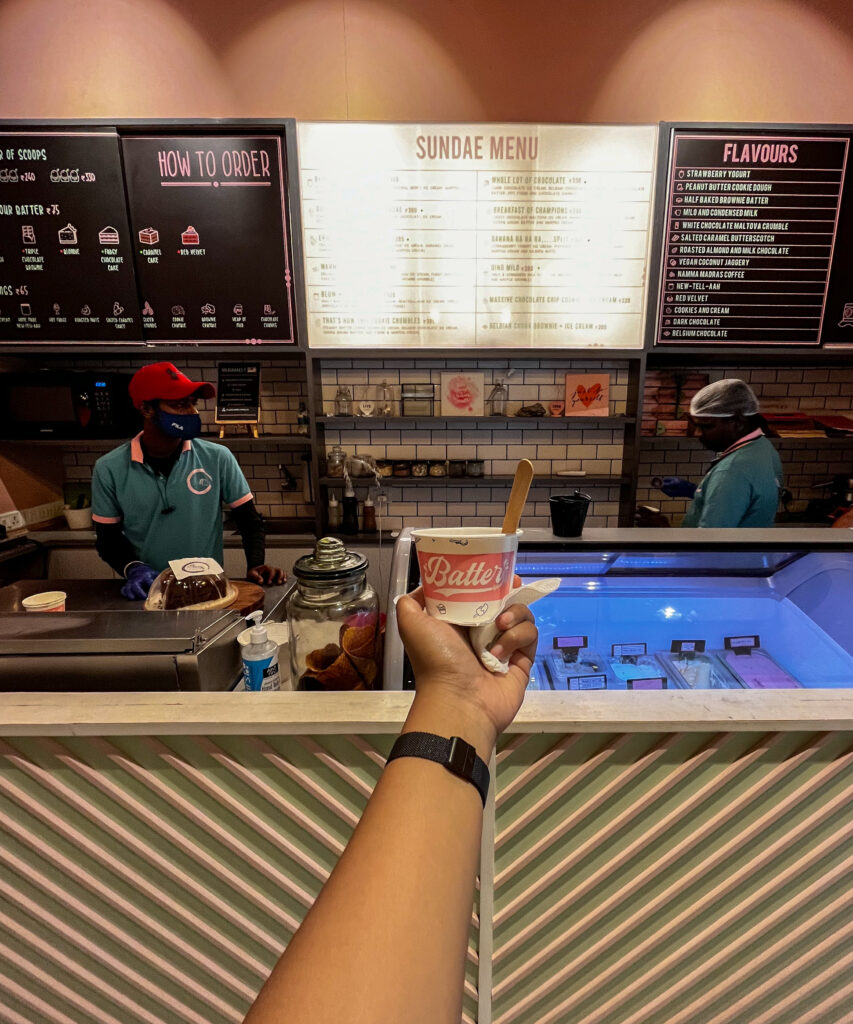 Batter in chennai, ice cream shop in chennai