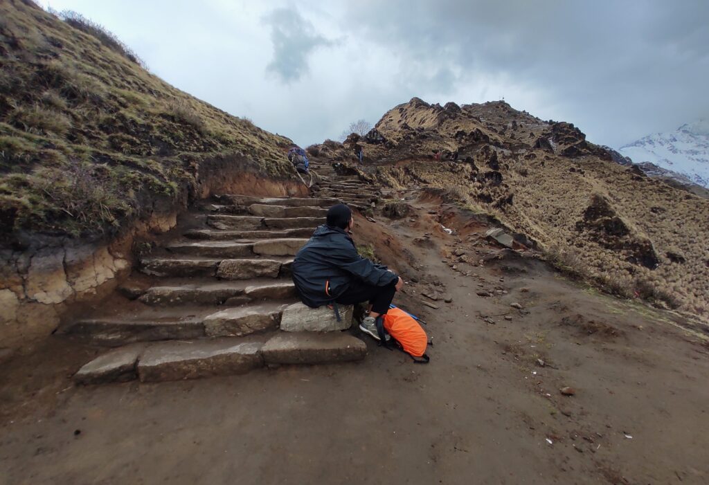 the trail of annapurana mardi himal trek in nepal